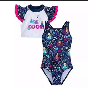 Frozen Anna and Elsa Disney Swim Bathing suit 2 pc